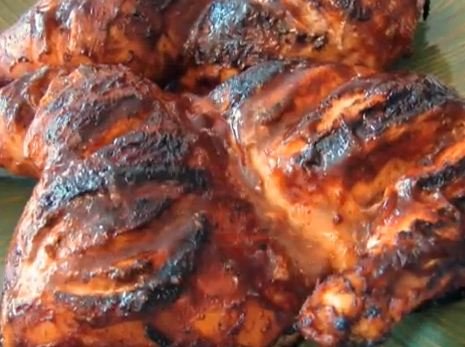 BBQ CHICKEN WITH MUSHROOMS